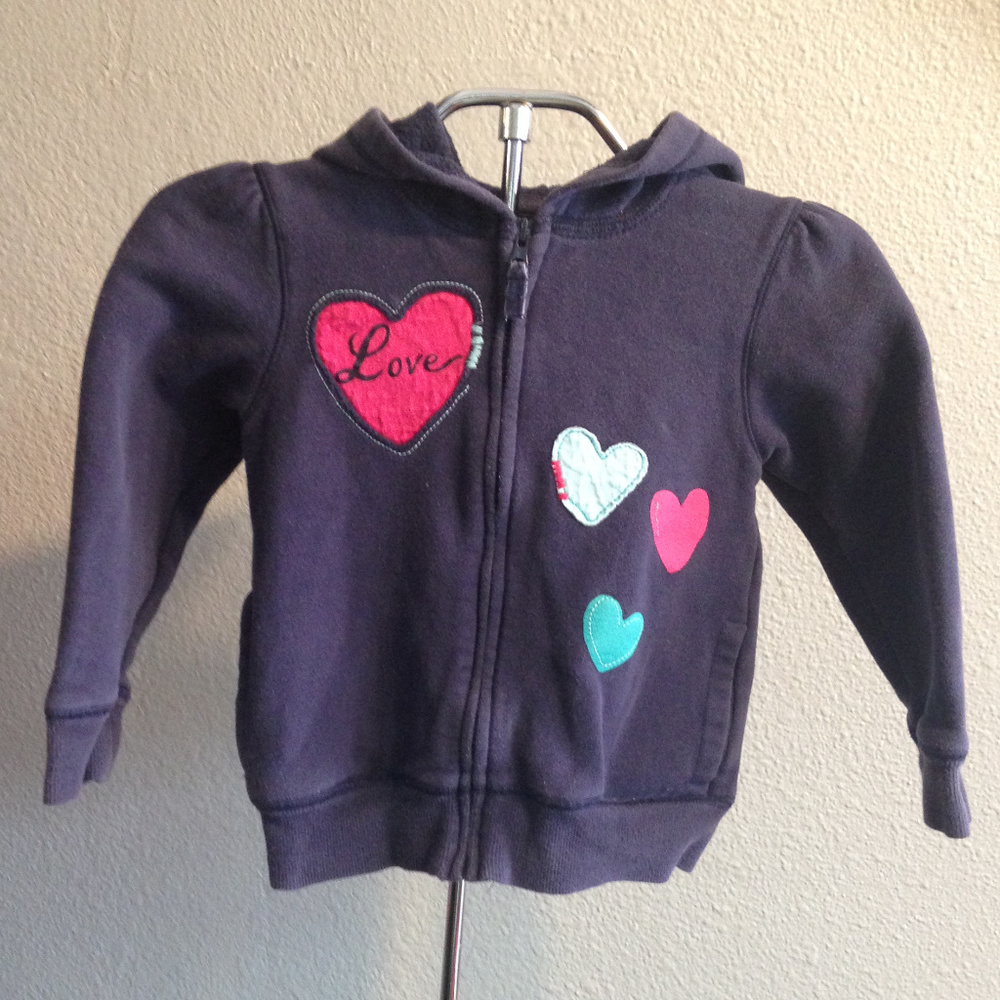 OshKosh Girl Zipper Love Hoodie